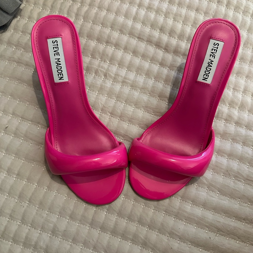 Steve Madden Hot Pink Heeled Sandals
